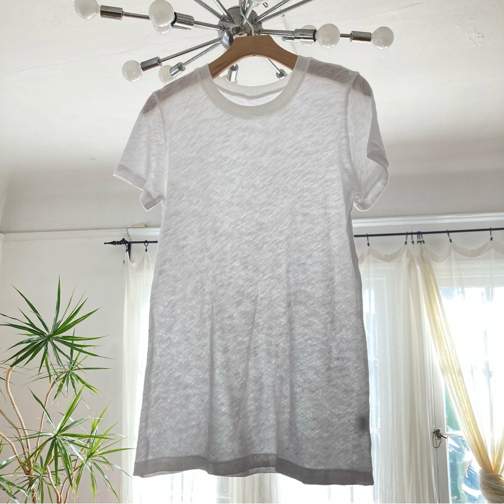 Gauzy Cotton Crew Neck T Shirt